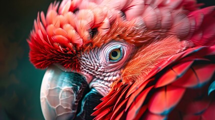 Scarlet macaw displaying its bright red plumage with hints of orange