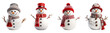 © shivaniii - Set of Christmas snow man decor.