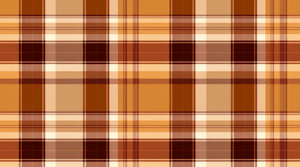 Wall Mural - Plaid Pattern in Brown Orange Beige