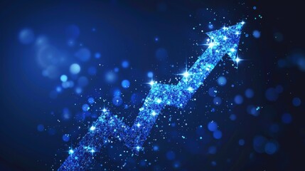 Aufkleber - A symbolic arrow graphic depicting growth and progress, with an upward trajectory