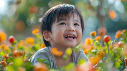 Canvas Print - Child Enjoying Nature