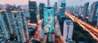 © MUCHIB - Navigating the Cityscape: A Smartphone View