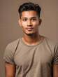 © triocean - Close up of handsome Indian male model with glowy skin and modern hairstyle