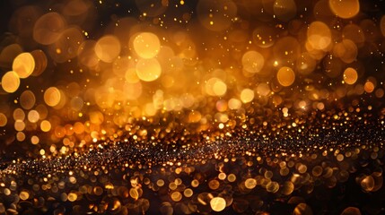 Poster - Golden Bokeh Background