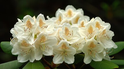 Sticker - Beautiful White Rhododendron Blossoms