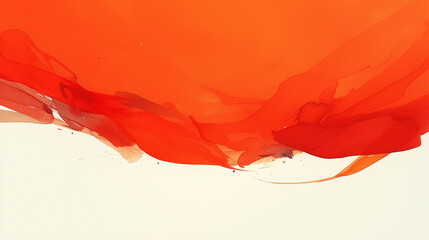 Wall Mural - red gradient ink wash abstract with fluid expressive brushstrokes and soft transitions