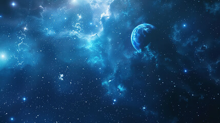 Wall Mural - solar system planets in deep space. backdrop of a solar system with planets and stars. beautiful bac