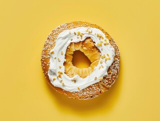 Poster - bagel with cheese