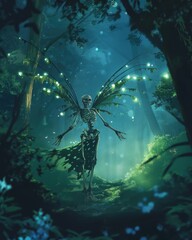 Canvas Print - The skeleton of a forest fairy