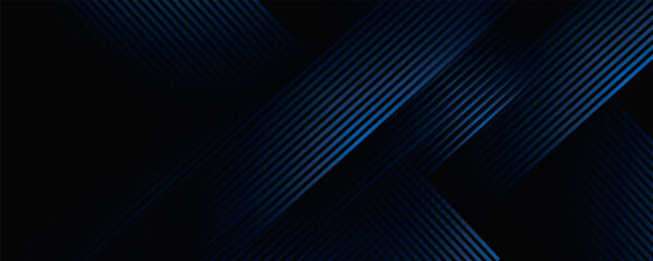 blue and black vector 3d technology futuristic glow with line shapes banner