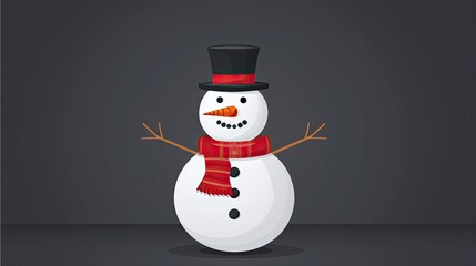 Wall Mural - The Cheerful Snowman