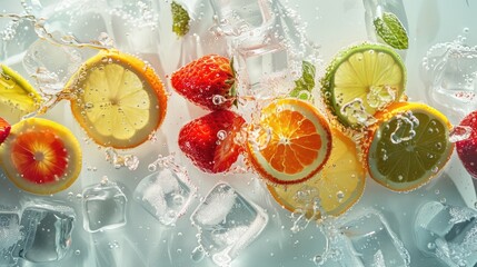 Poster - fruit in ice