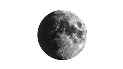 Wall Mural - a crescent moon shining at night, completing its lunar cycle of 30 days. the moon is earth's natural