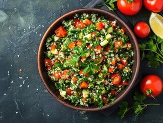 Wall Mural - spinach and tomatoes