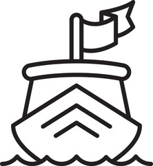 Sticker - Ferry Ship Icon