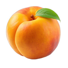 Wall Mural - A ripe peach on transparent background