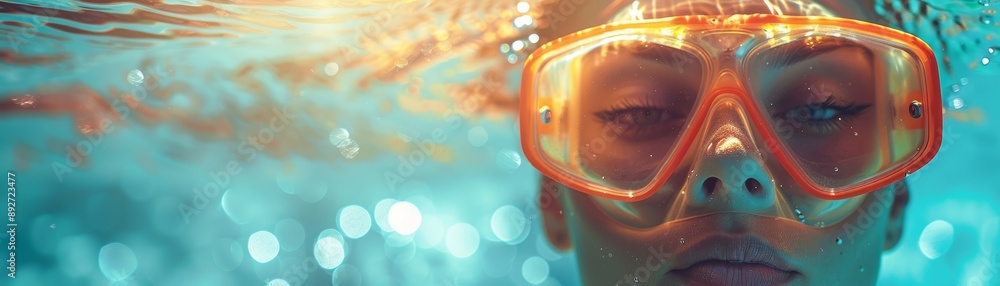 Snorkel Guide Background summer 3d background, snorkeling, close up, focus on, intense colors ...