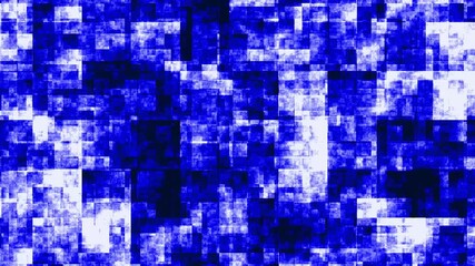 Wall Mural - Abstract blue small square seamless looped animation, digital background