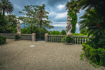 Wall Mural - Spectacular public garden with beautiful plants and great view, Italy