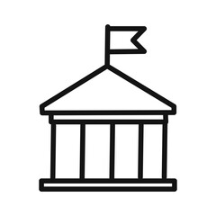 Wall Mural - government icon linear graphics set vector