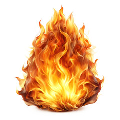 Realistic fire flame effect isolated