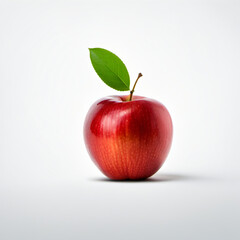 Wall Mural - red apple on a white background