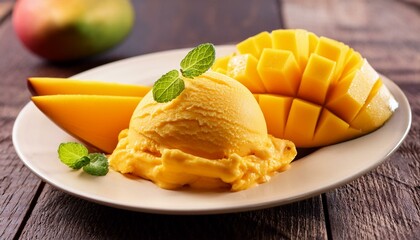 Wall Mural - Mango Ice cream