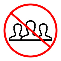 No gathering icon design in filled and outlined style