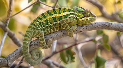 Sticker - chameleon on a branch