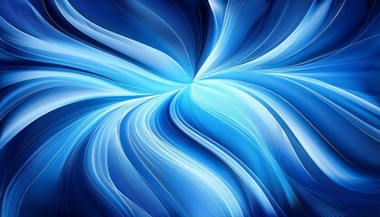 Wall Mural - abstract blue wave like patterns with light swirls