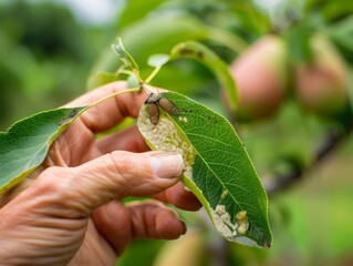 Wall Mural - The Perils of Pear Trees: Exploring Blister Mites and Eriophyes pyri Infestations