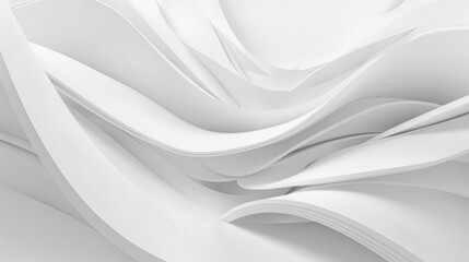 Poster - abstract white background featuring minimal geometric light patterns