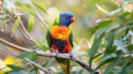 Sticker - rainbow lorikeet parrot