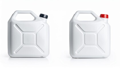 Wall Mural - white plastic gallon jerry can isolated on a white background clipping path