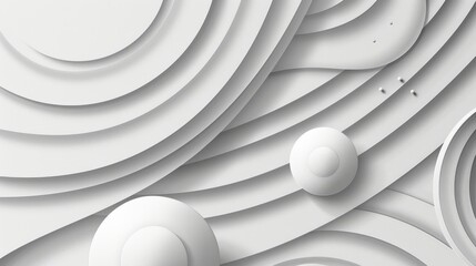 Poster - modern design stripes background in abstract white and gray colors featuring geometric round shapes 
