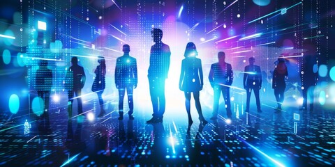 Diverse Group of Professionals in a Tech Setting