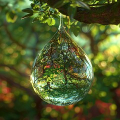 Sticker - A Drop of Nature's Reflection