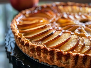 Delectable Caramelized Apple Tart Recipe in Classic 4:3 Ratio