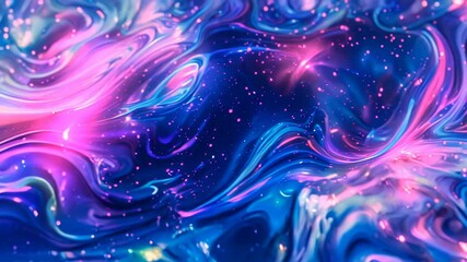 Abstract blue background with glowing lines and sparkles. Futuristic technology connection. Shiny light, energy, and neon shine in space. Modern science.