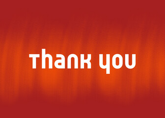 Canvas Print - thank you word on red background