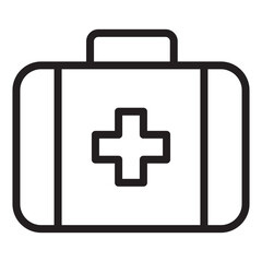 first aid kit line icon.