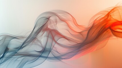 Wall Mural - Abstract colorful smoke swirls with smooth gradient background