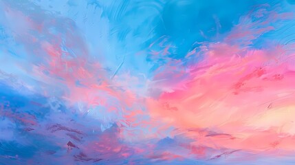 Wall Mural - A sunrise sky with hues of blue and pink, Generative AI illustrations. 