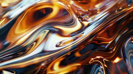 Canvas Print - A close-up view of a liquid substance, ideal for use in science and technology contexts