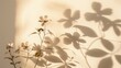 © Lasvu - Aesthetic floral shadow silhouettes on neutral beige wall