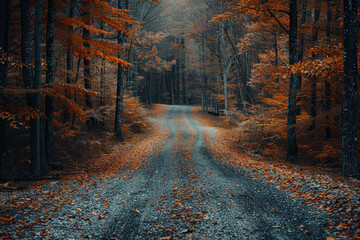 Wall Mural - Autumn Forest Path