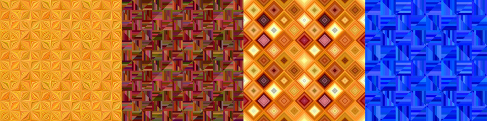 Wall Mural - seamless color geometric pattern set