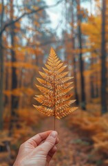 Wall Mural - Autumn Fern in Forest