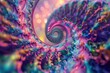 © Fotograf - A vibrant spiral shape with multiple colors and patterns