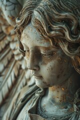 Wall Mural - A detailed view of a beautiful angel statue